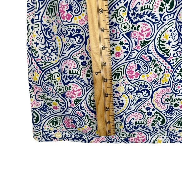 Boden Margo Floral Paisley Dress Sz 6 Blue Pink Jersey Knit - Picture 12 of 13